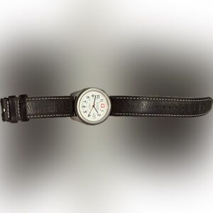 Swiss Army Wenger Model 0605 S.A.K. Design Quartz Men's Watch 37 mm New Battery
